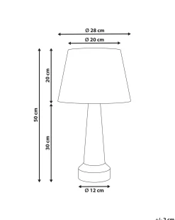 Best Beliani Lampada da tavolo HUMUYA Ceramica Beige chiaro Beige Blu