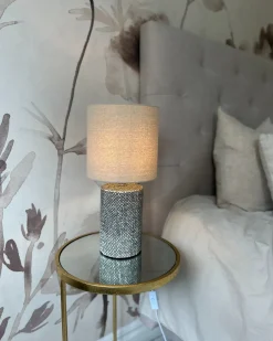 Best Beliani Lampada da tavolo IDER Ceramica Marrone Beige Marrone