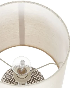 Best Beliani Lampada da tavolo IDER Ceramica Marrone Beige Marrone