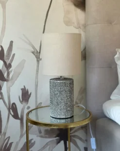 Best Beliani Lampada da tavolo IDER Ceramica Marrone Beige Marrone