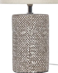 Best Beliani Lampada da tavolo IDER Ceramica Marrone Beige Marrone