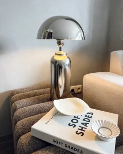 Discount Beliani Lampada da tavolo JALANGI Metallo Argento