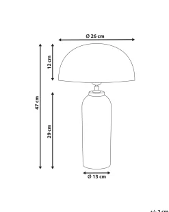 Discount Beliani Lampada da tavolo JALANGI Metallo Argento