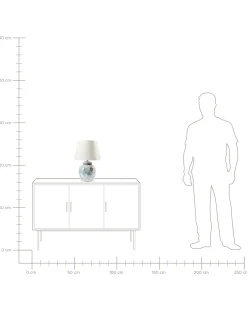 Best Beliani Lampada da tavolo JAMAPA Porcellana Bianco/Blu Bianco Blu