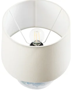 Best Beliani Lampada da tavolo JAMAPA Porcellana Bianco/Blu Bianco Blu