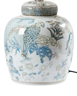 Best Beliani Lampada da tavolo JAMAPA Porcellana Bianco/Blu Bianco Blu