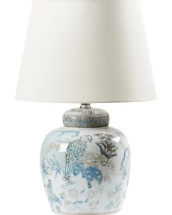 Best Beliani Lampada da tavolo JAMAPA Porcellana Bianco/Blu Bianco Blu