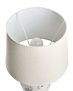 Discount Beliani Lampada da tavolo JINNY Ceramica Bianco Bianco Verde