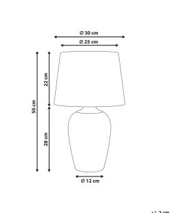 Discount Beliani Lampada da tavolo JINNY Ceramica Bianco Bianco Verde