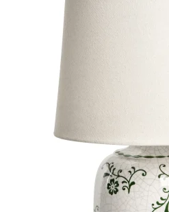 Discount Beliani Lampada da tavolo JINNY Ceramica Bianco Bianco Verde