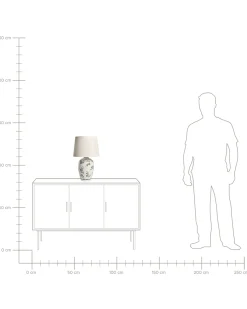 Discount Beliani Lampada da tavolo JINNY Ceramica Bianco Bianco Verde