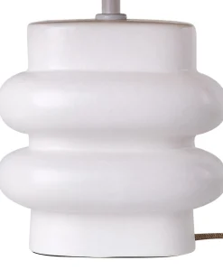 Hot Beliani Lampada da tavolo JUDY Ceramica Bianco Bianco Marrone