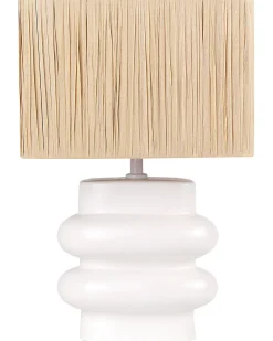 Hot Beliani Lampada da tavolo JUDY Ceramica Bianco Bianco Marrone