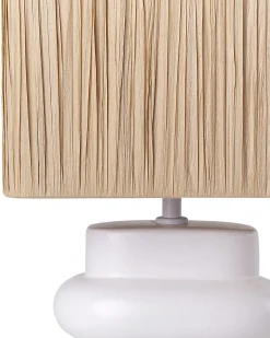 Hot Beliani Lampada da tavolo JUDY Ceramica Bianco Bianco Marrone