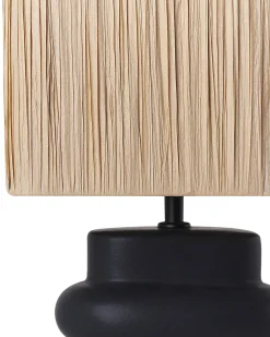Sale Beliani Lampada da tavolo JUDY Ceramica Nero Marrone Nero