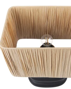 Sale Beliani Lampada da tavolo JUDY Ceramica Nero Marrone Nero
