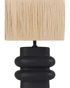 Sale Beliani Lampada da tavolo JUDY Ceramica Nero Marrone Nero