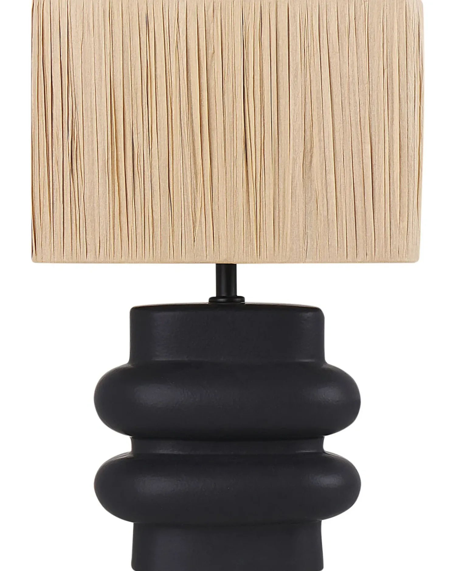 Sale Beliani Lampada da tavolo JUDY Ceramica Nero Marrone Nero