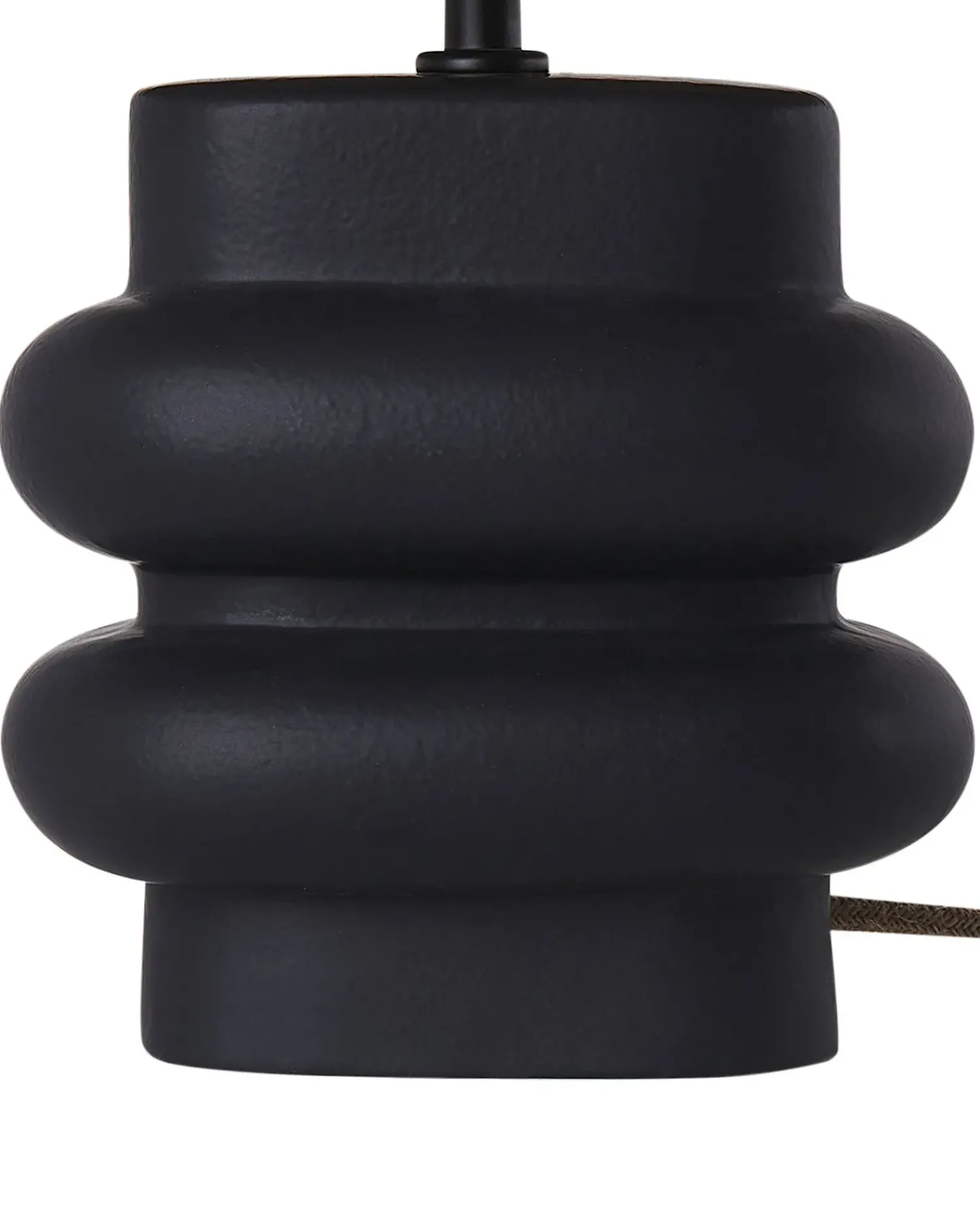 Sale Beliani Lampada da tavolo JUDY Ceramica Nero Marrone Nero