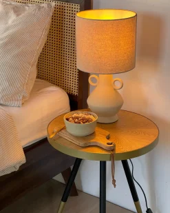 Sale Beliani Lampada da tavolo KERULEN Ceramica Beige