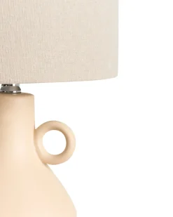 Sale Beliani Lampada da tavolo KERULEN Ceramica Beige