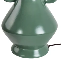 Outlet Beliani Lampada da tavolo KERULEN Ceramica Verde Beige Verde