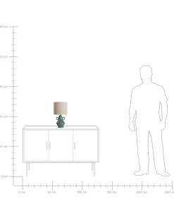 Outlet Beliani Lampada da tavolo KERULEN Ceramica Verde Beige Verde