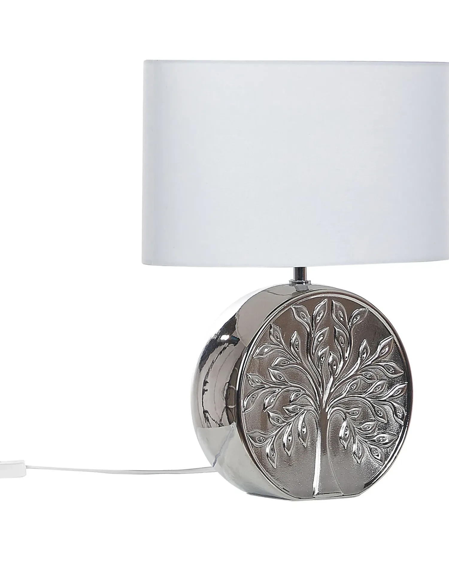 Discount Beliani Lampada da tavolo KHERLEN Ceramica Argento Bianco Argento