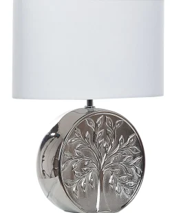 Discount Beliani Lampada da tavolo KHERLEN Ceramica Argento Bianco Argento