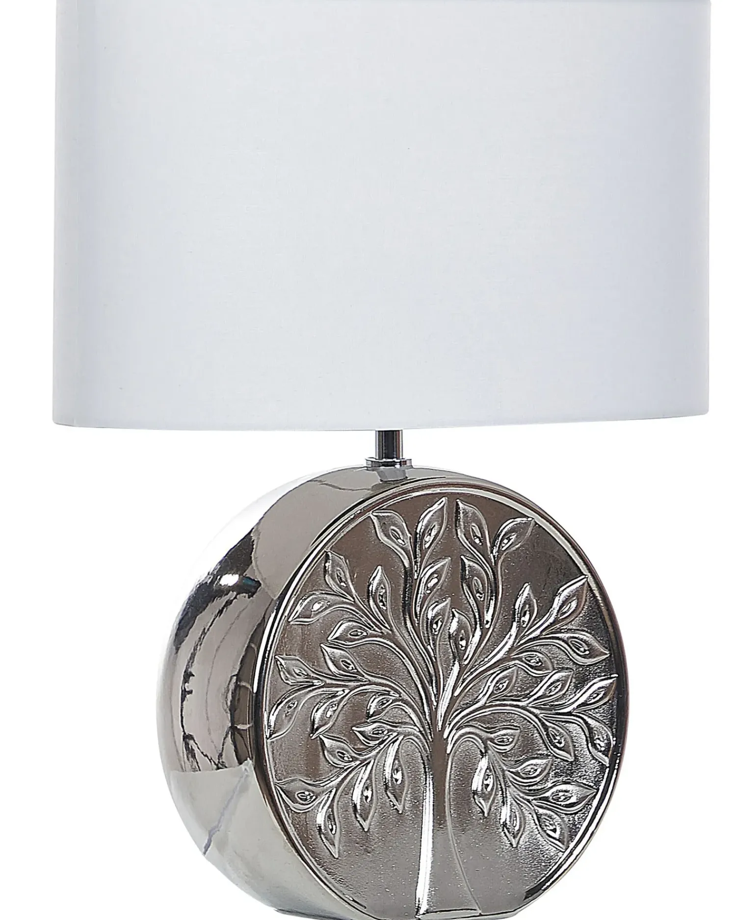 Discount Beliani Lampada da tavolo KHERLEN Ceramica Argento Bianco Argento