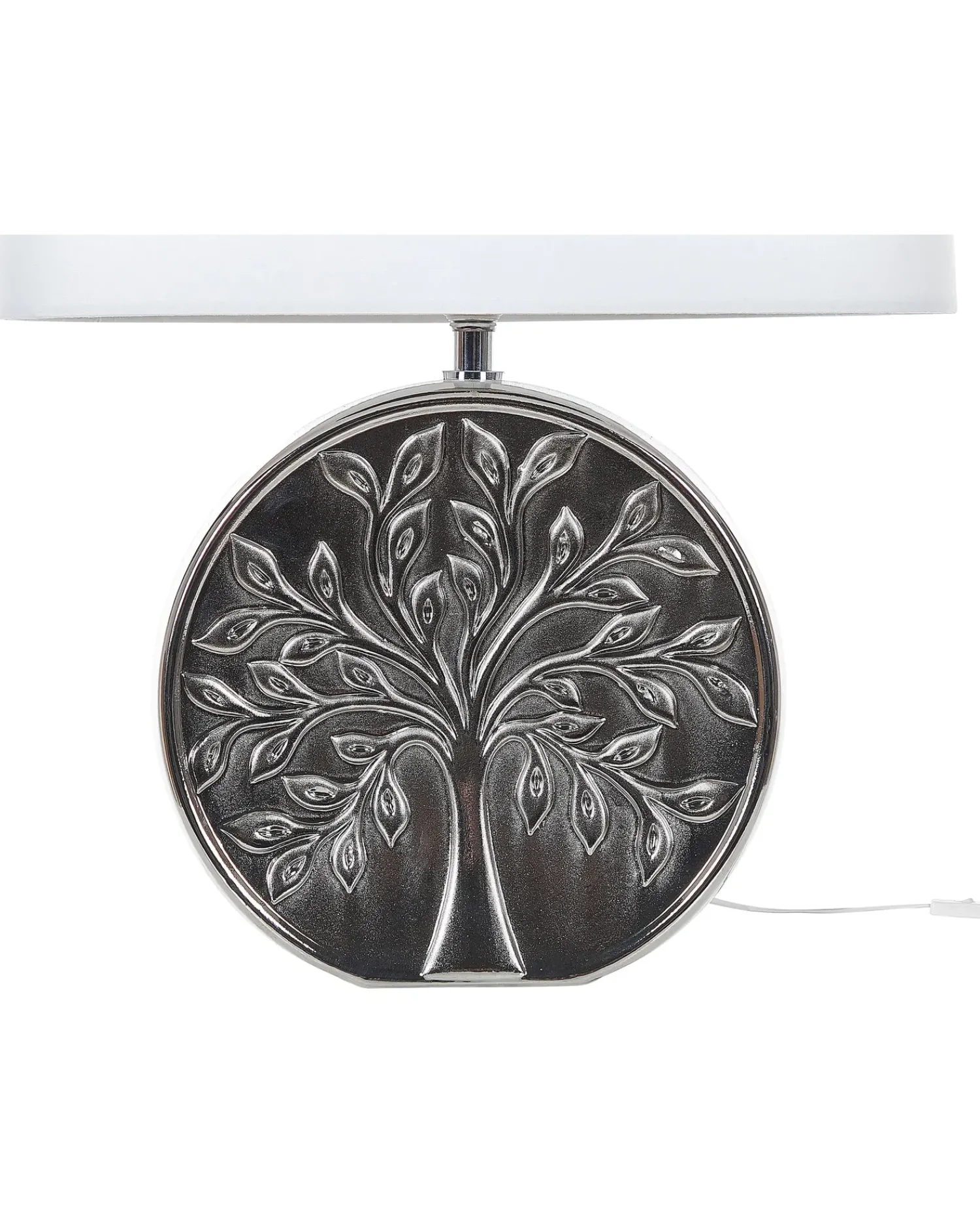 Discount Beliani Lampada da tavolo KHERLEN Ceramica Argento Bianco Argento