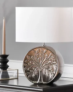 Discount Beliani Lampada da tavolo KHERLEN Ceramica Argento Bianco Argento