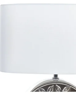 Discount Beliani Lampada da tavolo KHERLEN Ceramica Argento Bianco Argento