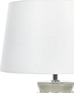 Clearance Beliani Lampada da tavolo KHOPER Ceramica Grigio Bianco Grigio