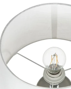 Clearance Beliani Lampada da tavolo KHOPER Ceramica Grigio Bianco Grigio