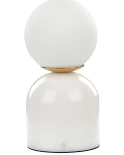 Clearance Beliani Lampada da tavolo KIWI Pietra Bianco