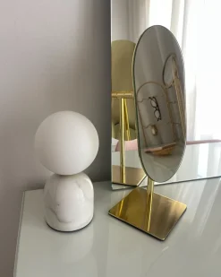 Clearance Beliani Lampada da tavolo KIWI Pietra Bianco