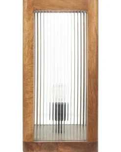 Online Beliani Lampada da tavolo KOLIDAM Legno di mango Marrone