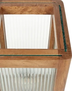 Online Beliani Lampada da tavolo KOLIDAM Legno di mango Marrone
