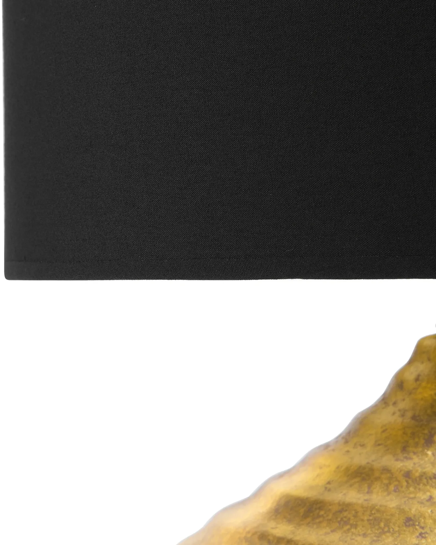 New Beliani Lampada da tavolo KUBAN Ceramica Oro Oro Nero
