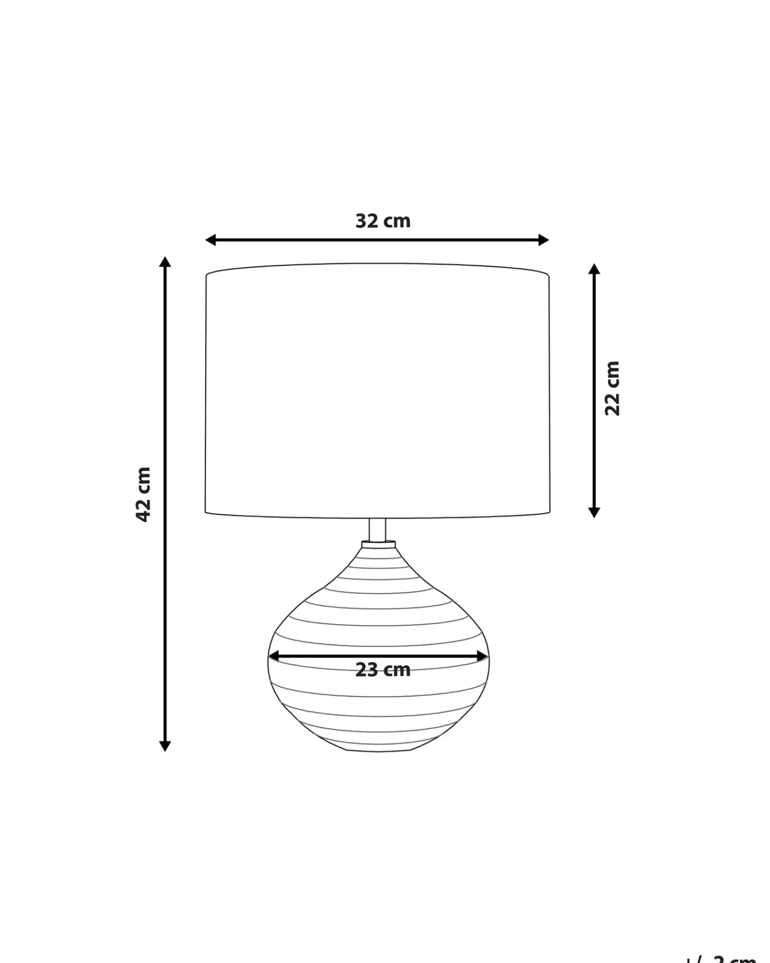New Beliani Lampada da tavolo KUBAN Ceramica Oro Oro Nero