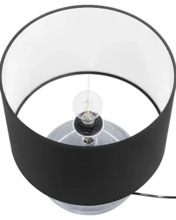 Clearance Beliani Lampada da tavolo KUBAN Ceramica Argento Argento Nero