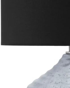 Clearance Beliani Lampada da tavolo KUBAN Ceramica Argento Argento Nero