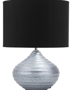 Clearance Beliani Lampada da tavolo KUBAN Ceramica Argento Argento Nero