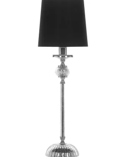 Beliani Lampada da tavolo KUBENA Metallo Nero Argento Nero