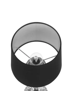 Beliani Lampada da tavolo KUBENA Metallo Nero Argento Nero