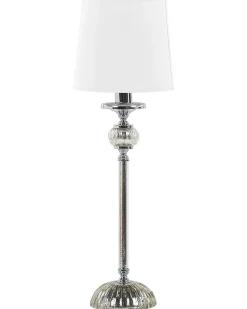 Sale Beliani Lampada da tavolo KUBENA Metallo Bianco Argento Bianco