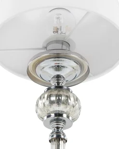 Sale Beliani Lampada da tavolo KUBENA Metallo Bianco Argento Bianco