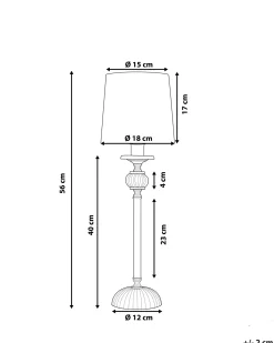 Sale Beliani Lampada da tavolo KUBENA Metallo Bianco Argento Bianco