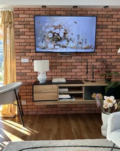 New Beliani Lampada da tavolo LABRADA Ceramica Bianco